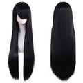 Lang Rett Lolita Cosplay-Parykk med Pannelugg (80 cm)