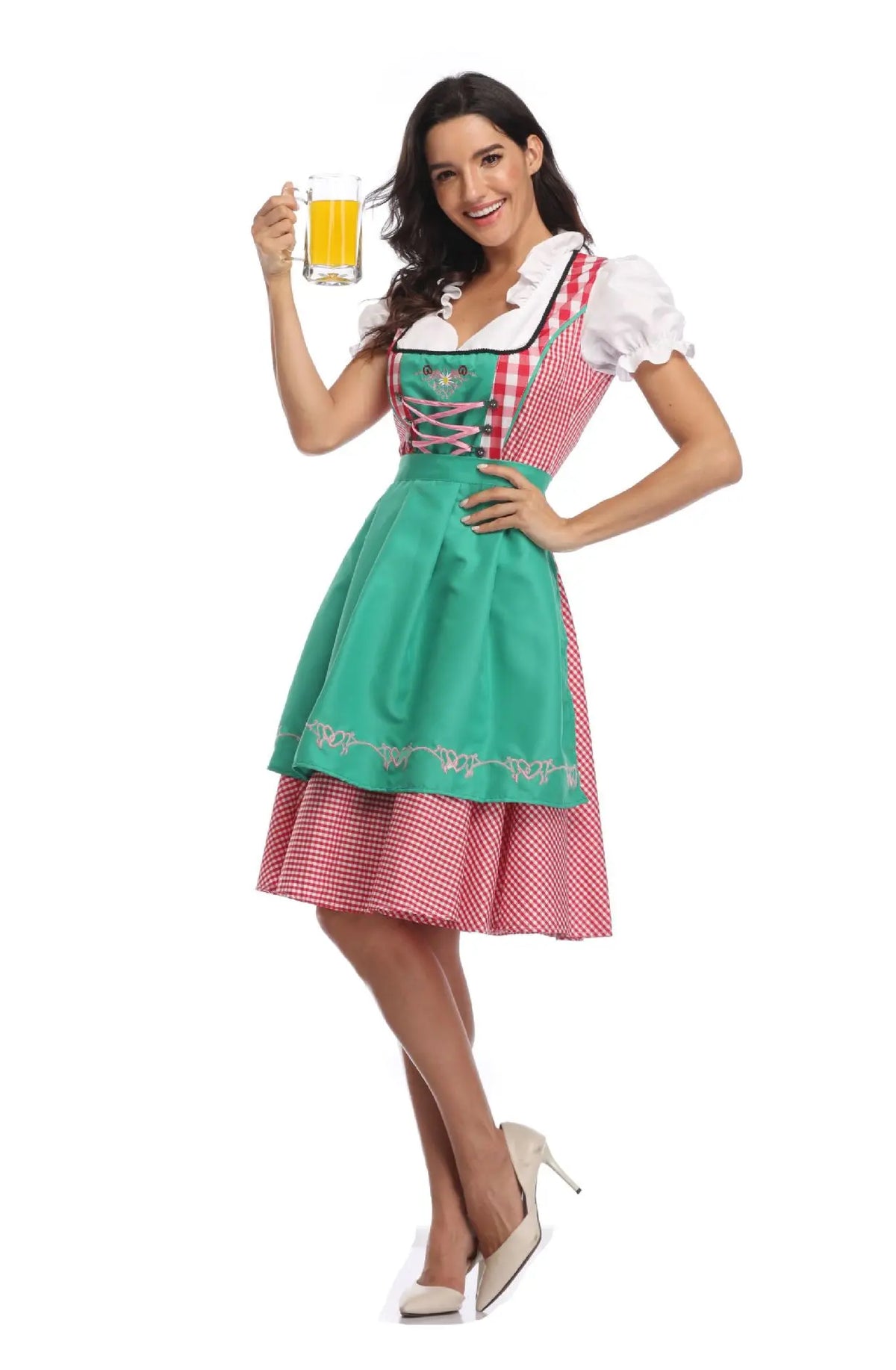 Tradisjonell Bayersk Dirndl Kjole til Dame
