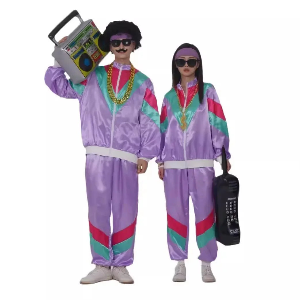 Klassisk 80s Retro Vindjakke Treningsdress for Herre