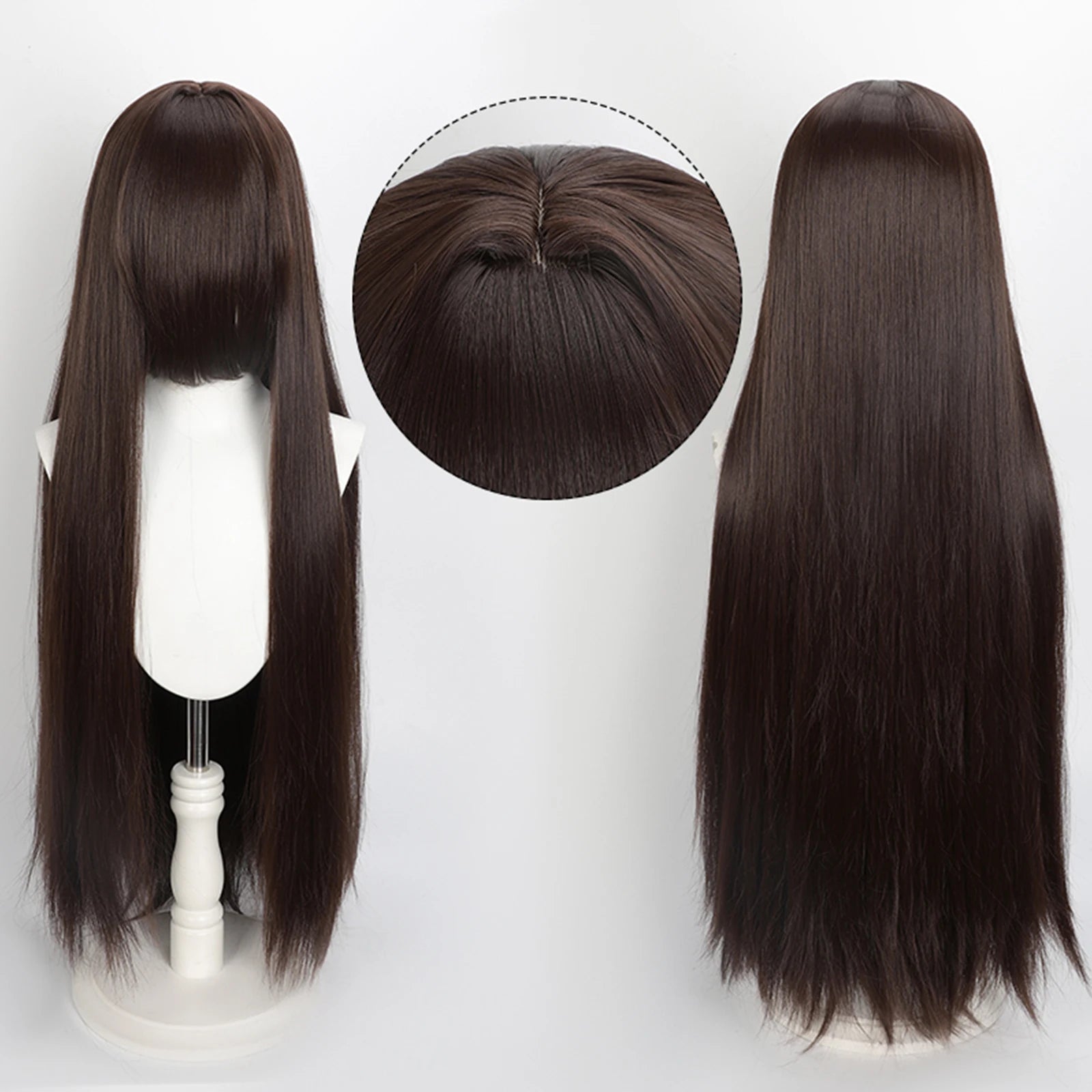 Ekstra Lang Rett Cosplay-Parykk (100 cm)
