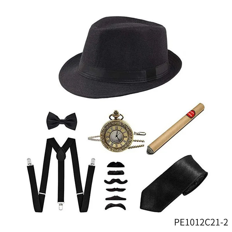 1920-tallet Gatsby Gangster Kostymesett for Menn