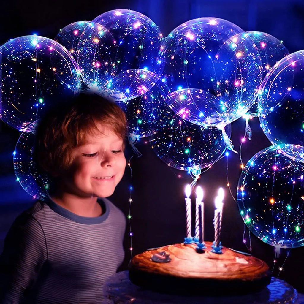 LED Bobo-ballonger med Lys (10-pk)