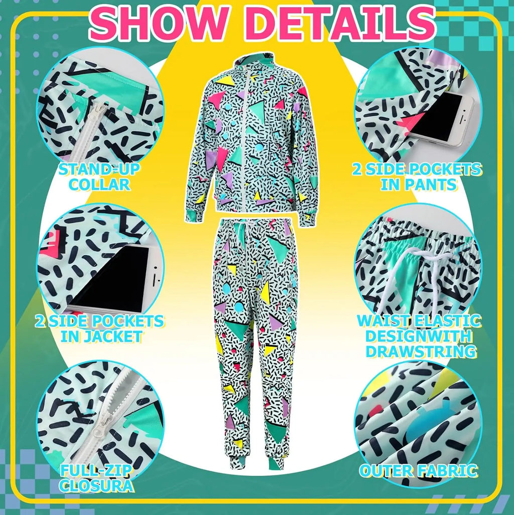 80s & 90s Urban Retro Treningsdress for Herre