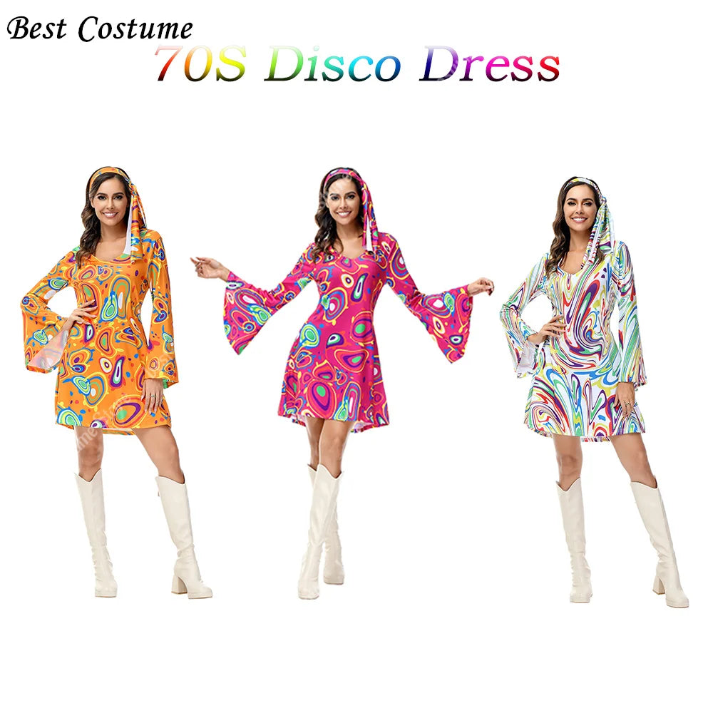 70-talls Hippie & Disko Kostyme for Herrer