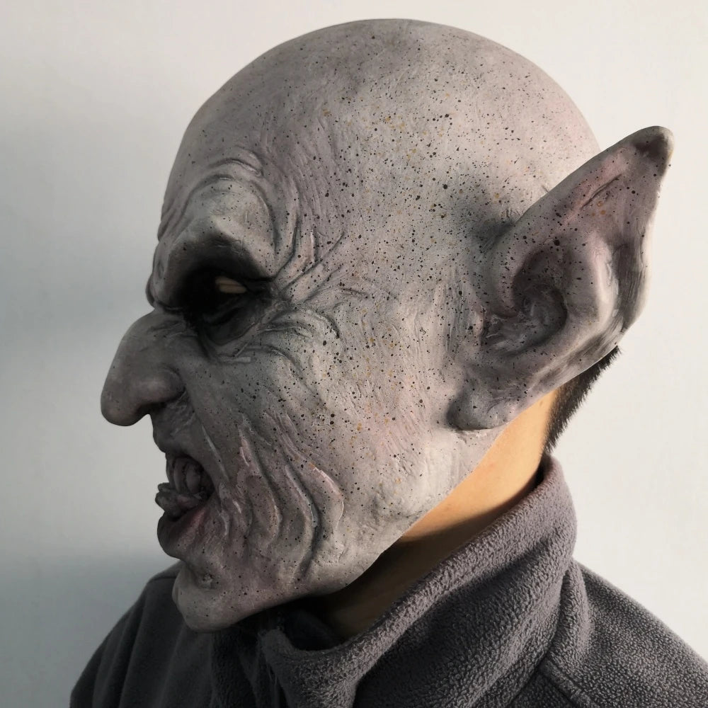 Nosferatu Vampyr Lateksmaske med Tenner