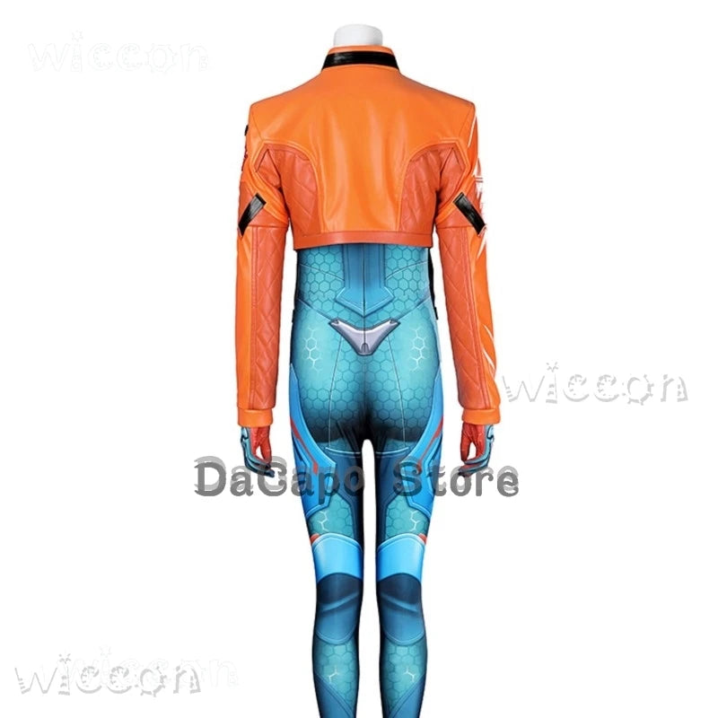 Overwatch 2 Juno Cosplay Kostyme & Parykk Komplett Sett