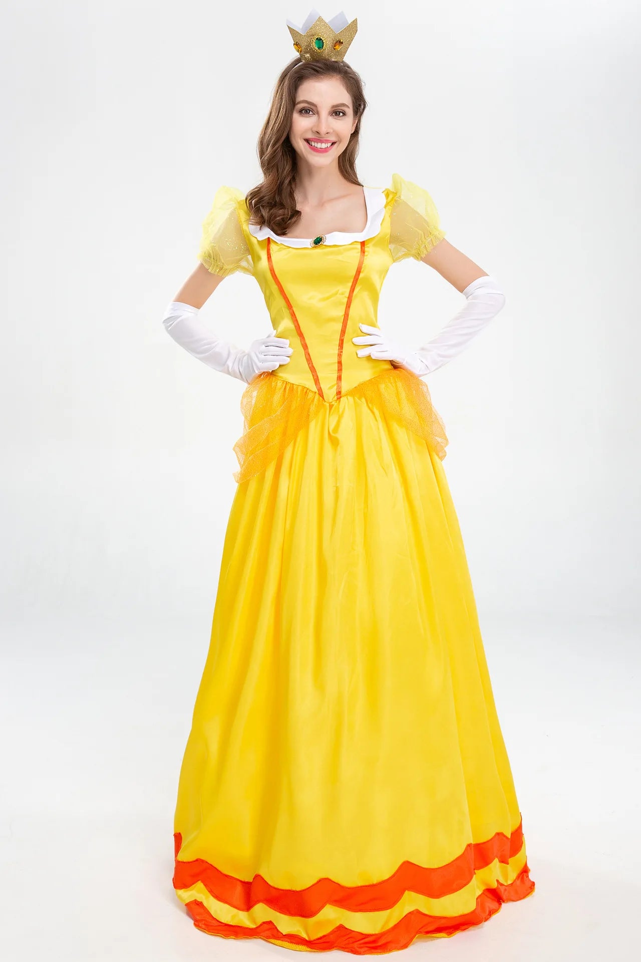 Prinsesse Peach Kostyme - Super Mario Cosplay Kjole