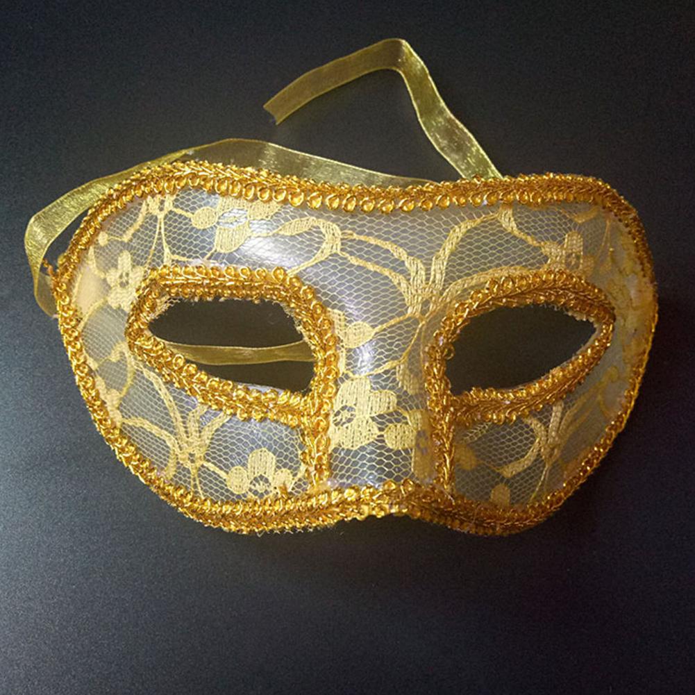 Håndlaget Blondemaske med Satengbånd