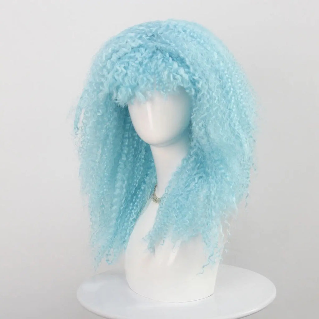 Fargerik Gradient Festparykk - Kort & Fluffy