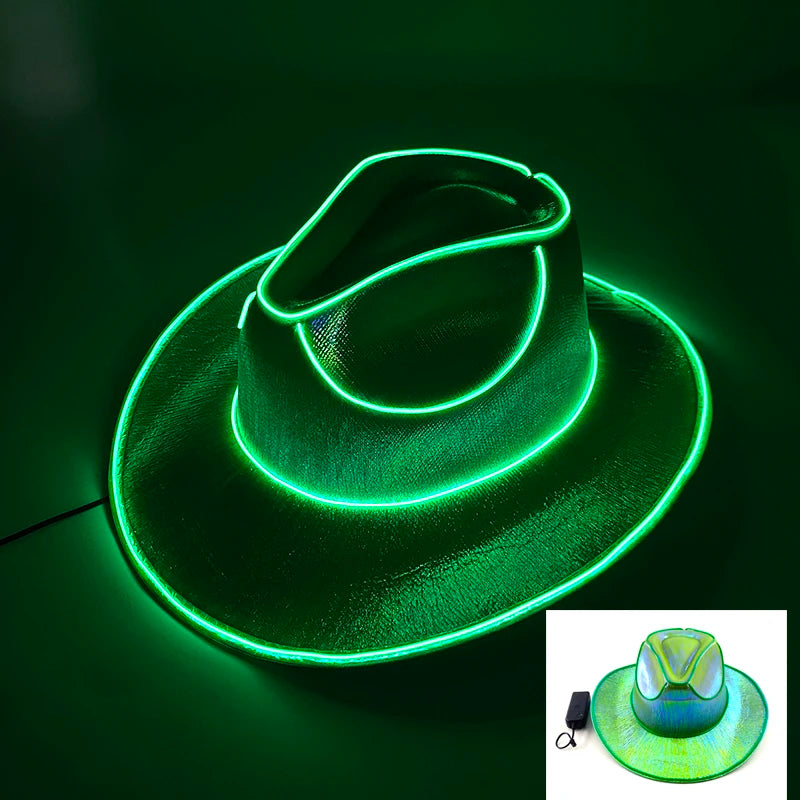 Glitrende Western Cowboyhatt