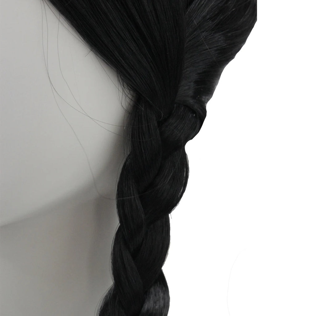 Wednesday Addams Sorte Fletter Parykk