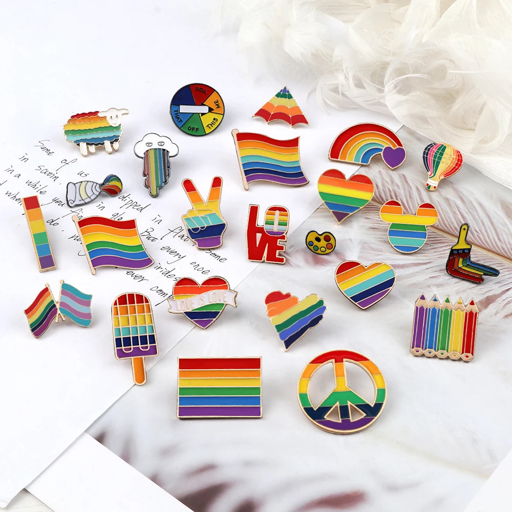 Pride Emaljepins & Regnbue-Pins for Jakke og Veske
