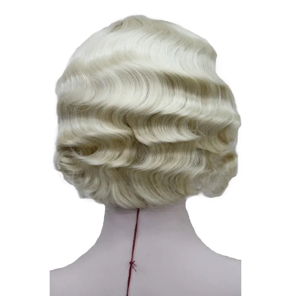 1920-talls Retro Flapper Parykk Finger Waves