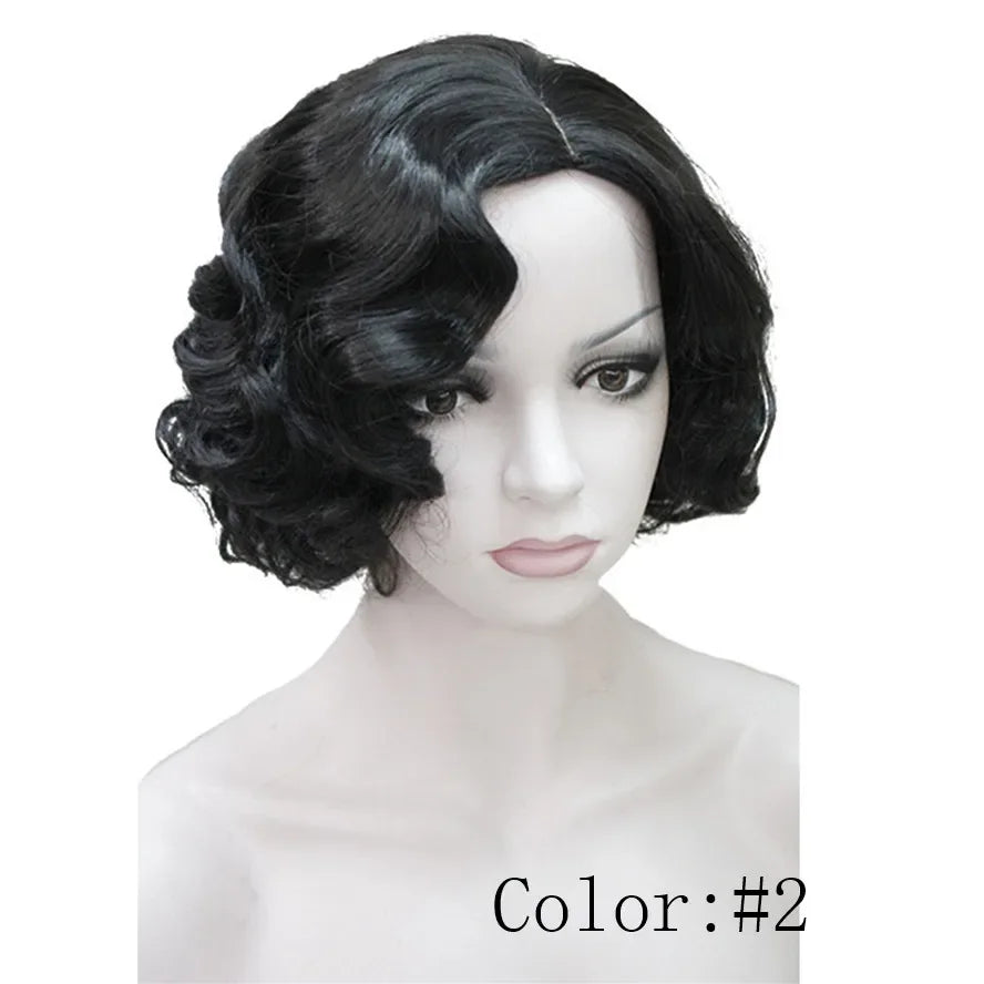 1920-talls Retro Flapper Parykk Finger Waves