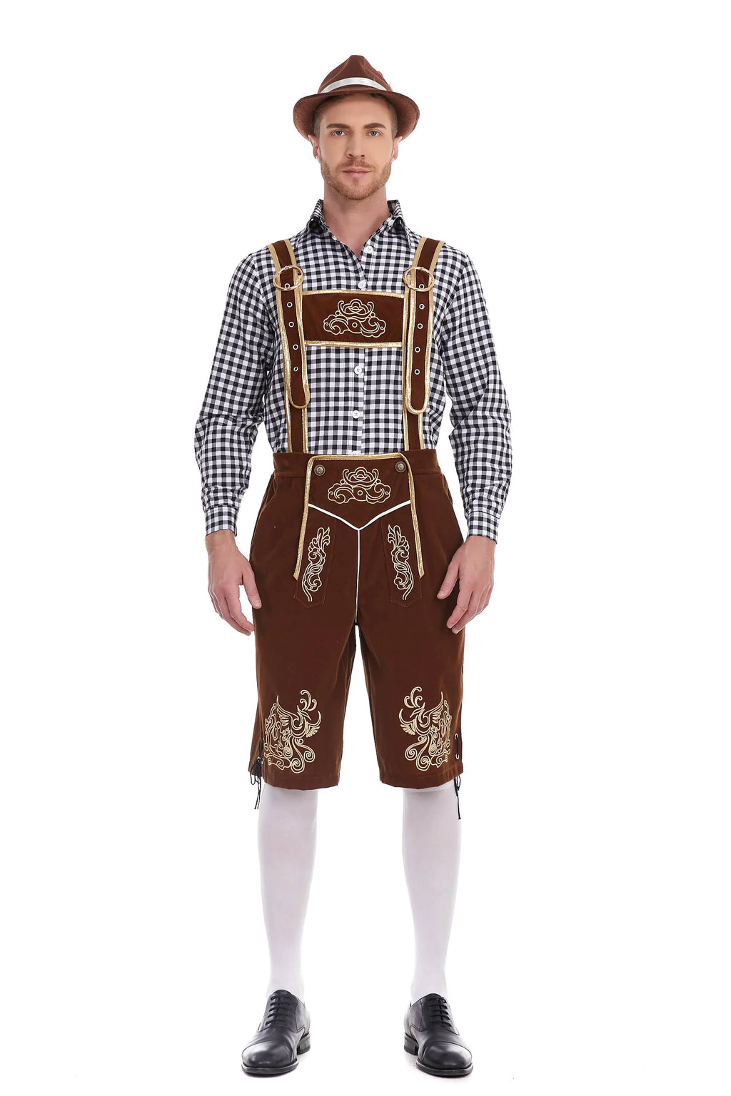 3-Delers Lederhosen Oktoberfest Antrekk for Menn