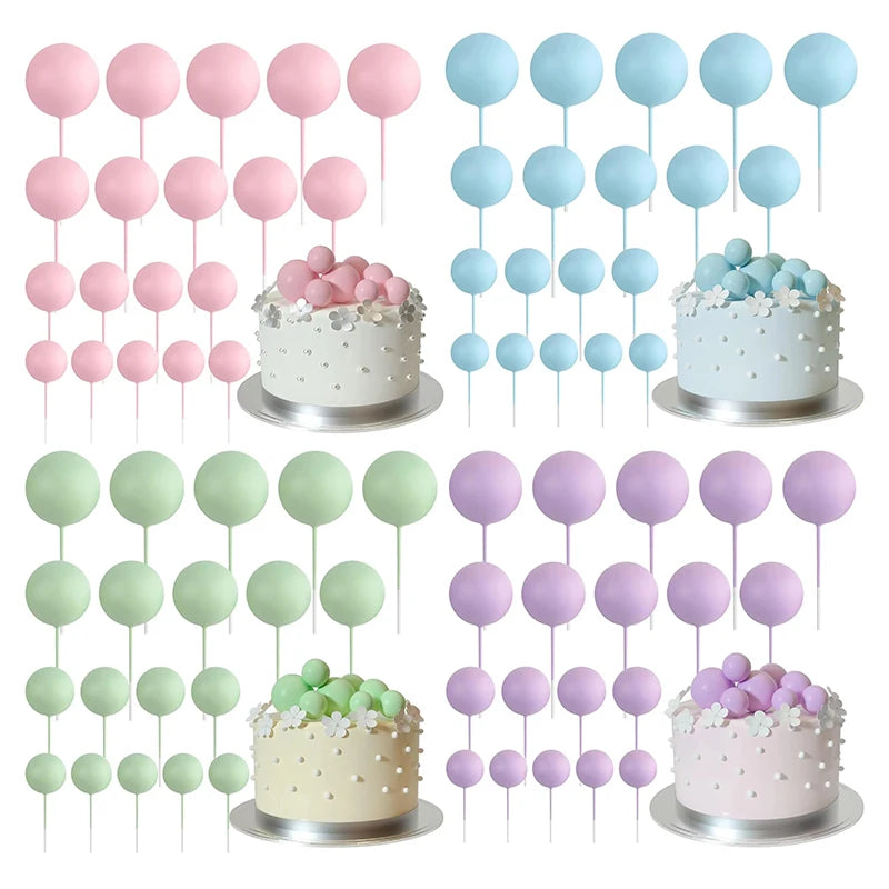 20-Pakning Mini Ballong Kake-Topper Sett