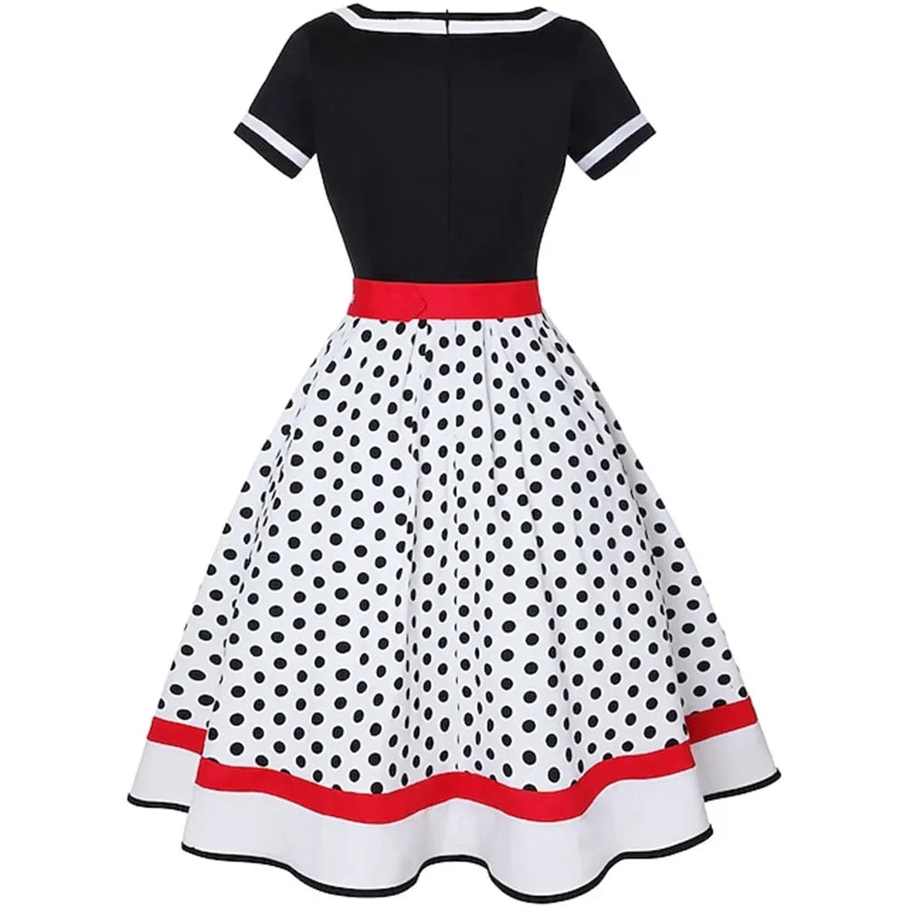 Vintage Hepburn 50-talls Kjolesett med Tilbehør