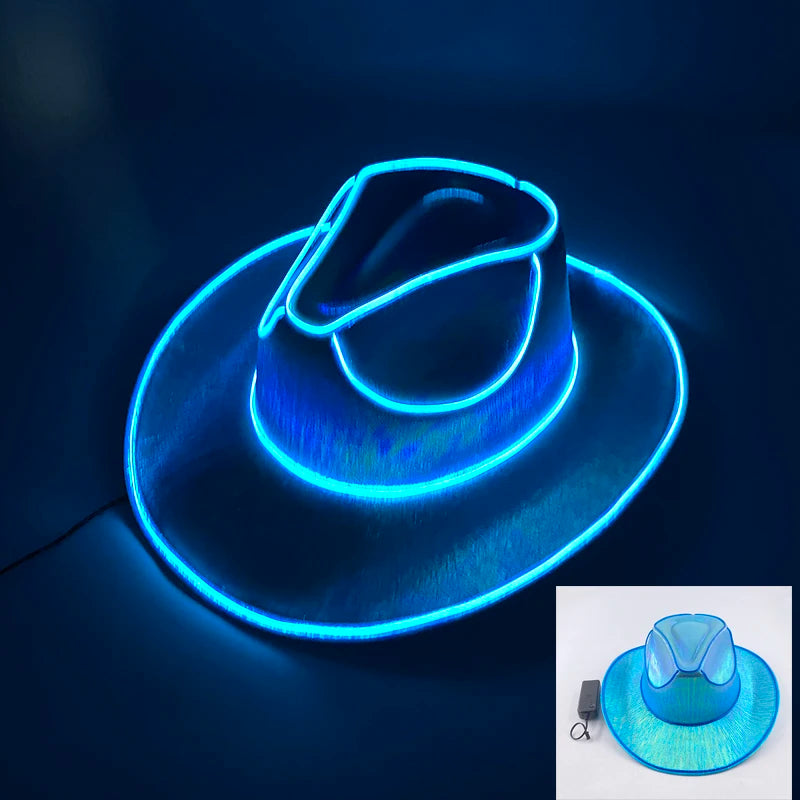 Glitrende Western Cowboyhatt