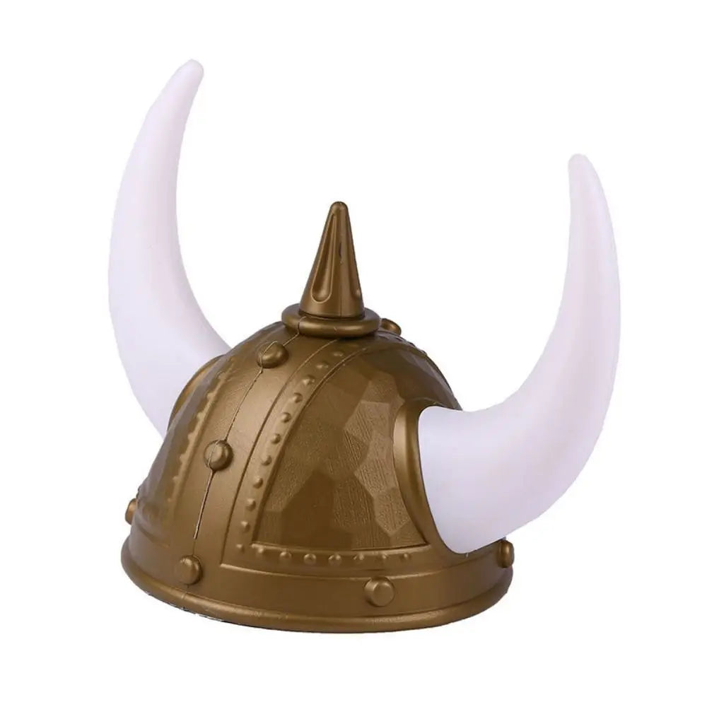 Vikinghjelm med Horn og Fletter