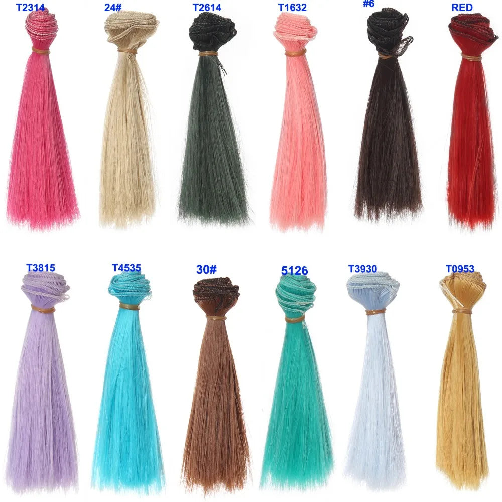 Dukkehår / BJD Parykk-Tresse (15–25 cm)