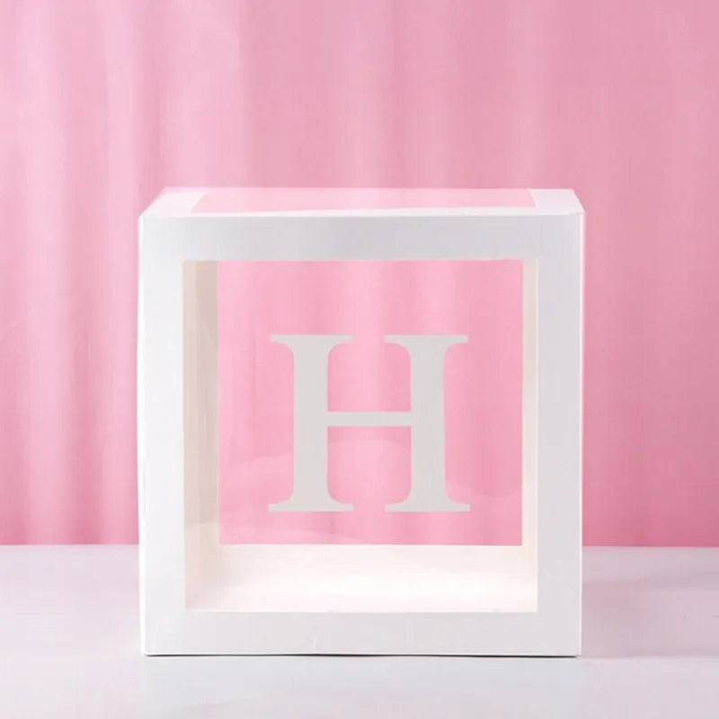 Transparent Bokstav-Ballongboks