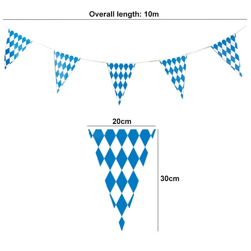Oktoberfest Plast Vimpelrekke 10 Meter