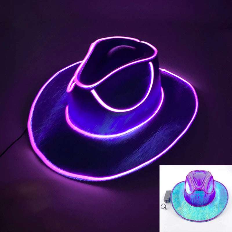 Glitrende Western Cowboyhatt