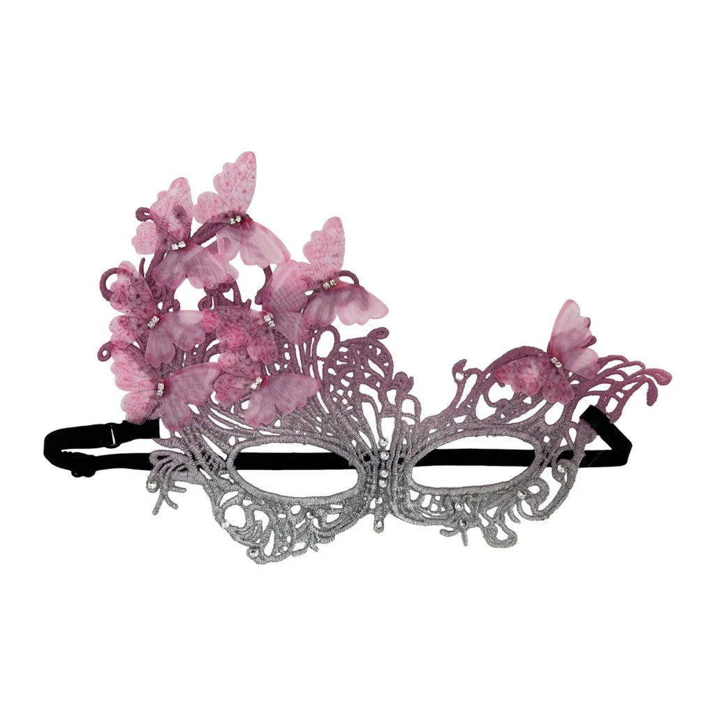 Sommerfugl Blondemaske med Strass
