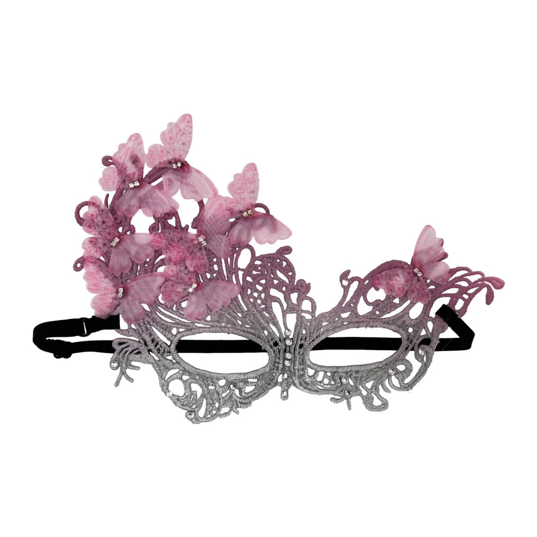 Sommerfugl Blondemaske med Strass