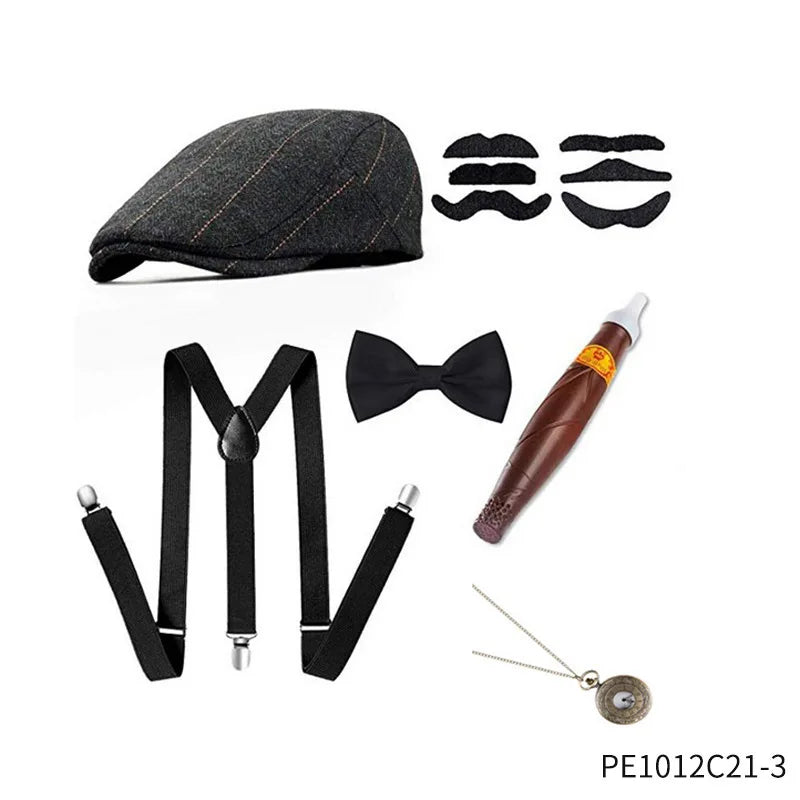1920-tallet Gatsby Gangster Kostymesett for Menn