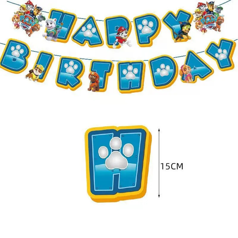 Paw Patrol Bursdagssett – Ballonger, Servise & Banner