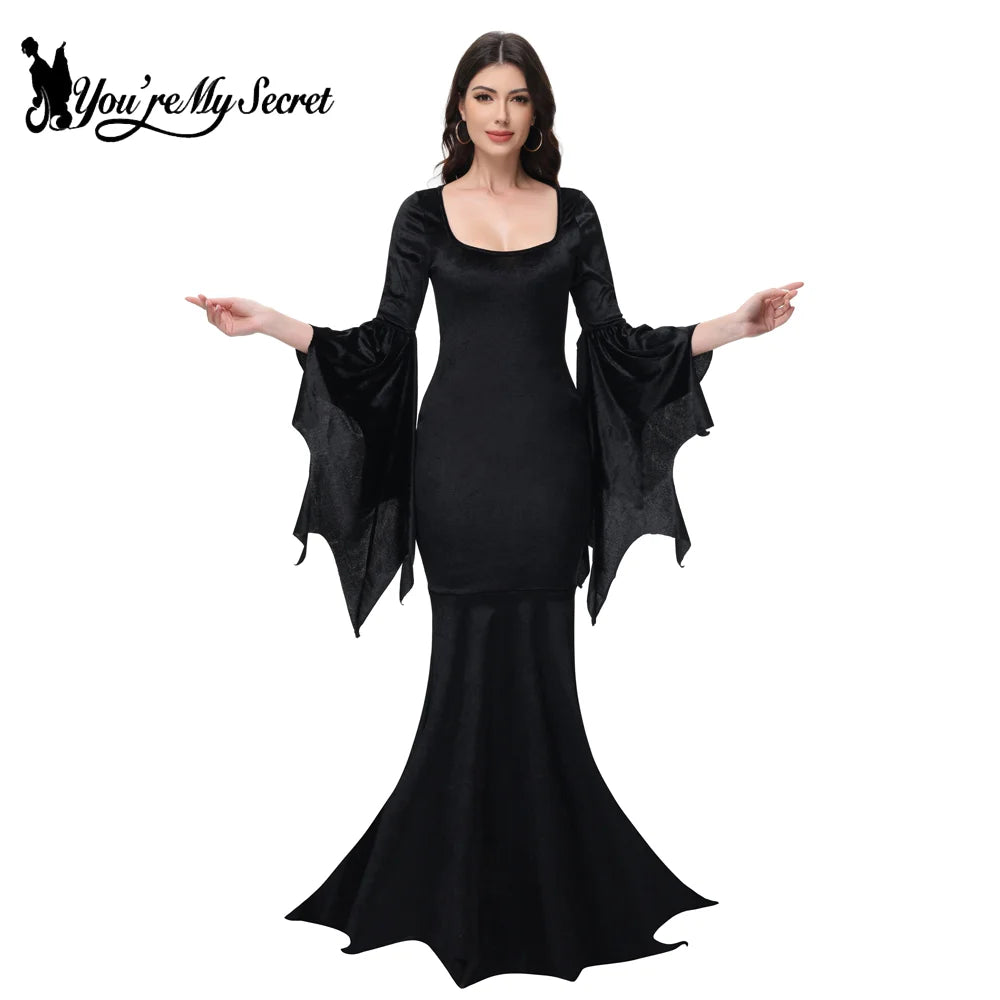 Morticia Addams Gotisk Havfruekjole