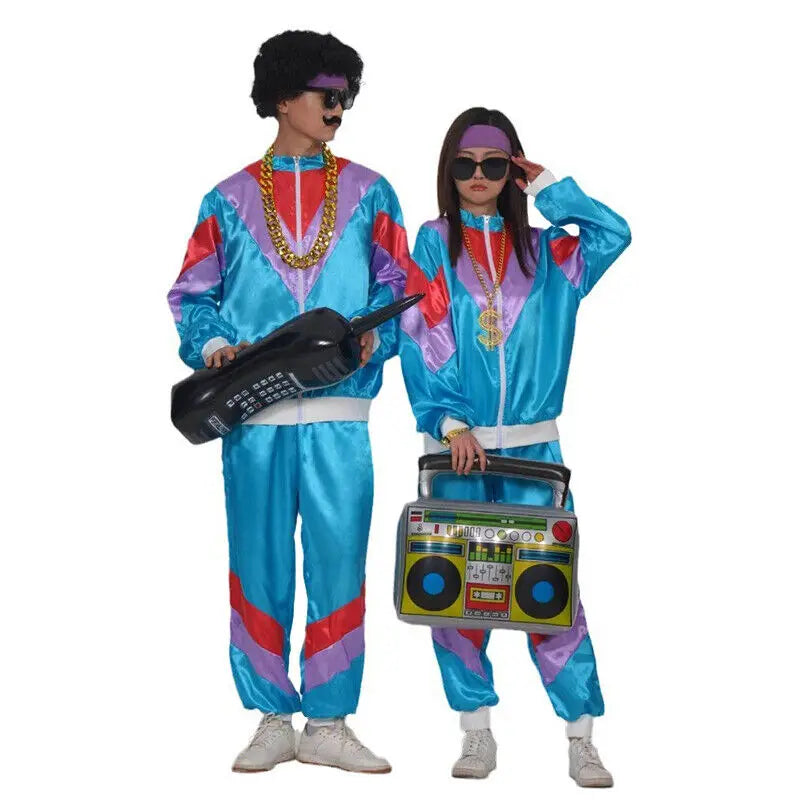 Klassisk 80s & 90s Shell Suit Kostyme for Herre