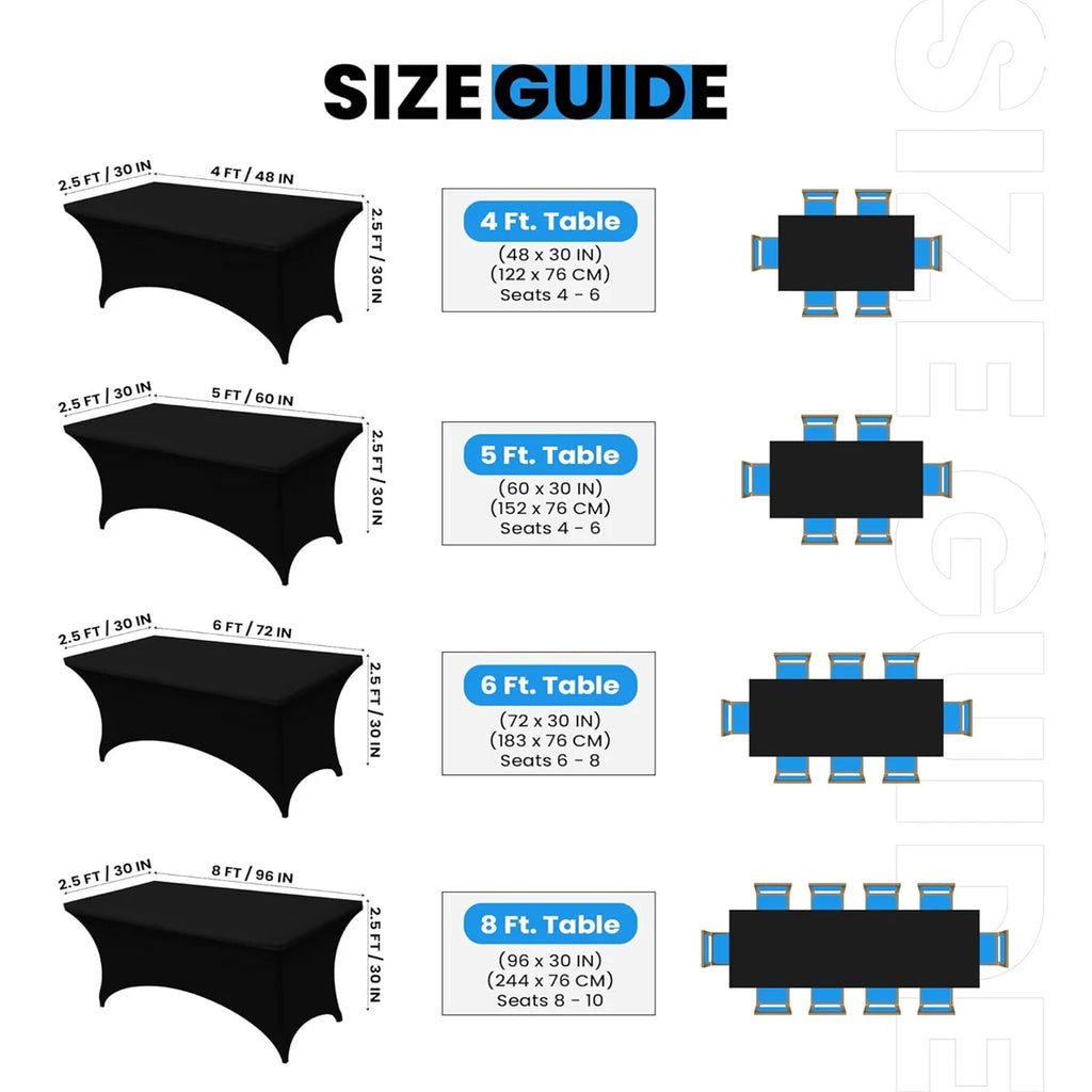 Elastisk Duk til Festbord (Rynkefri Spandex)