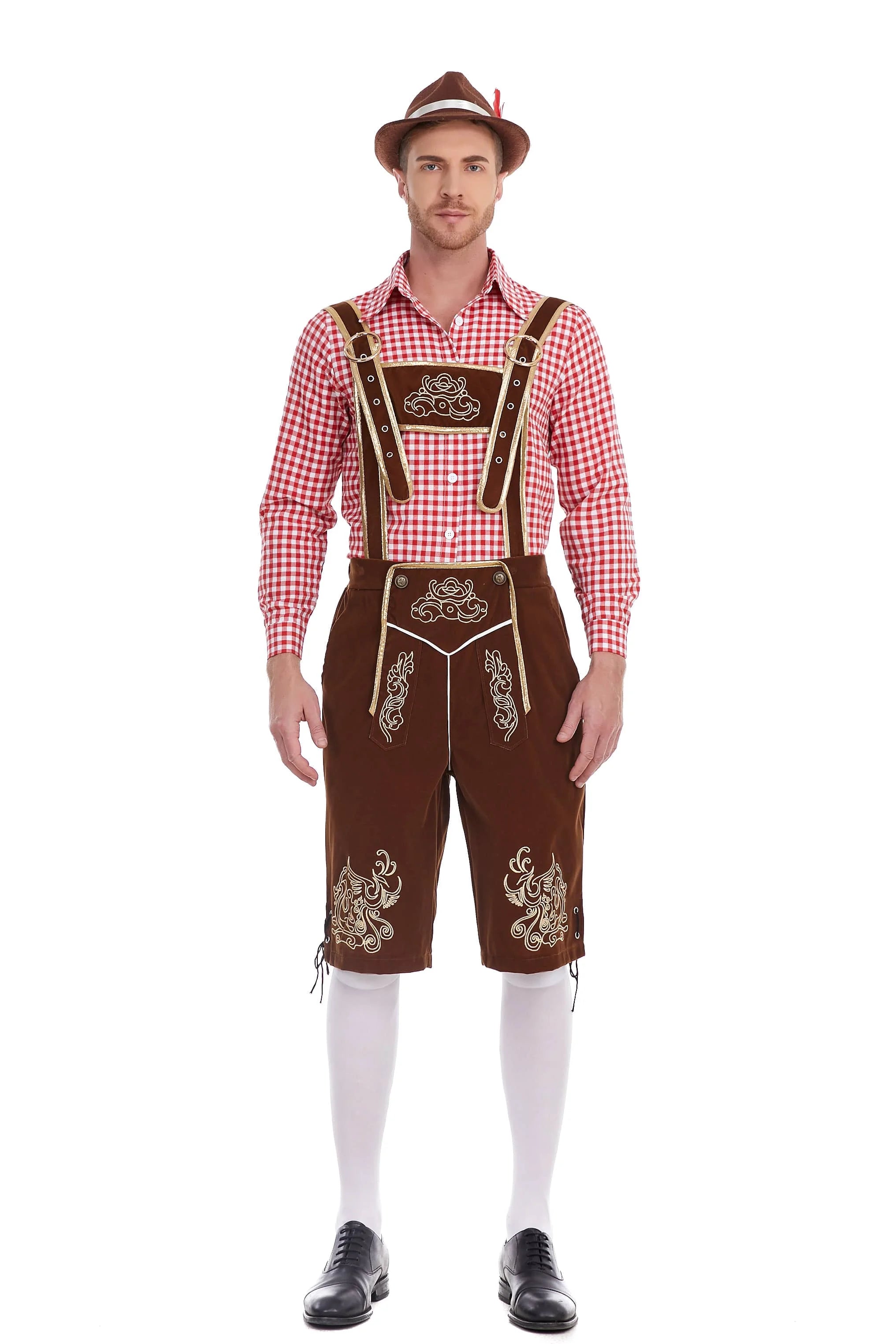 3-Delers Lederhosen Oktoberfest Antrekk for Menn