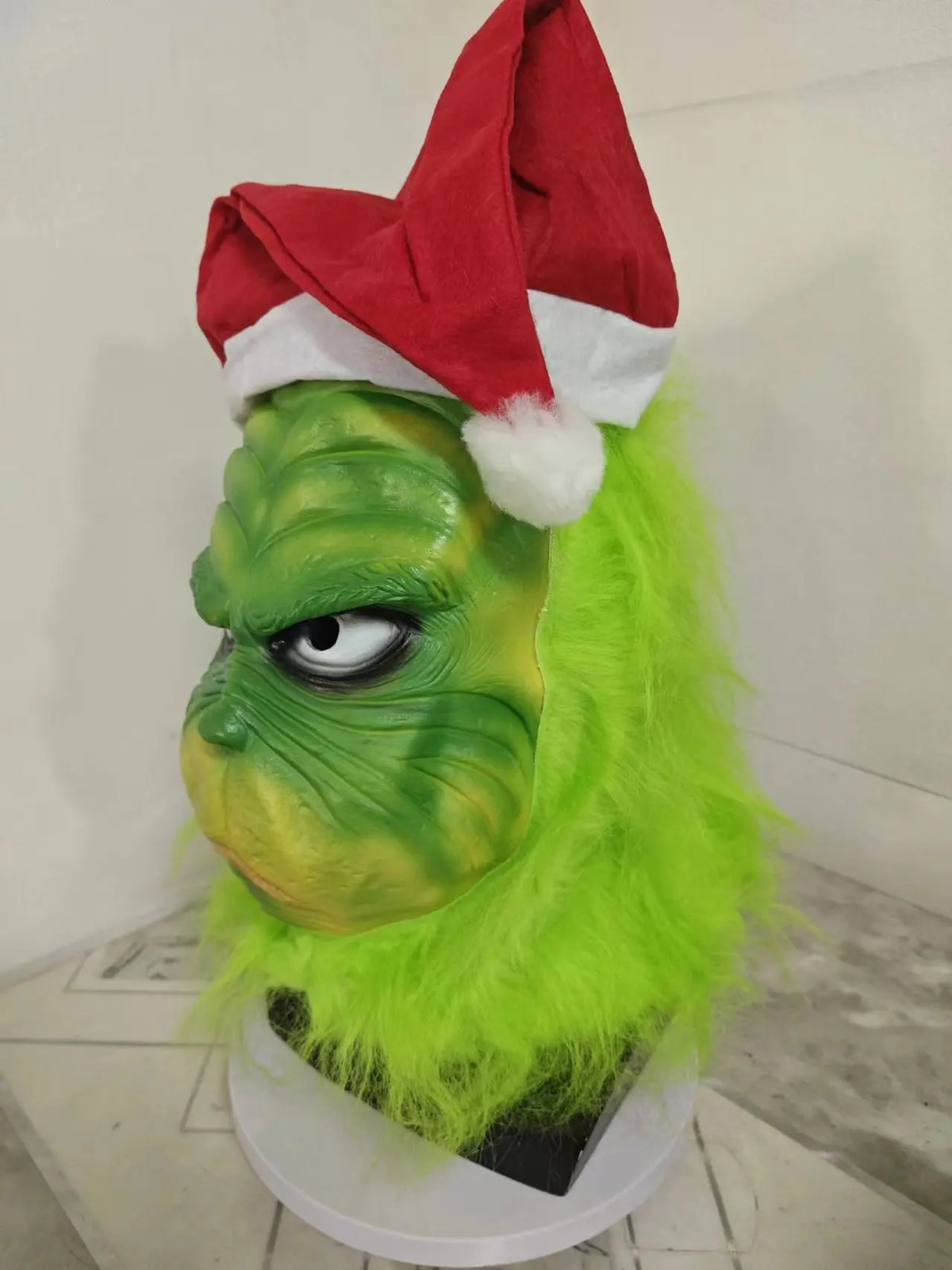 Grønn Monster Lateksmaske (Grinchen-stil)