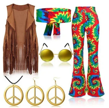 70-talls Hippie & Disko Kostyme for Herrer