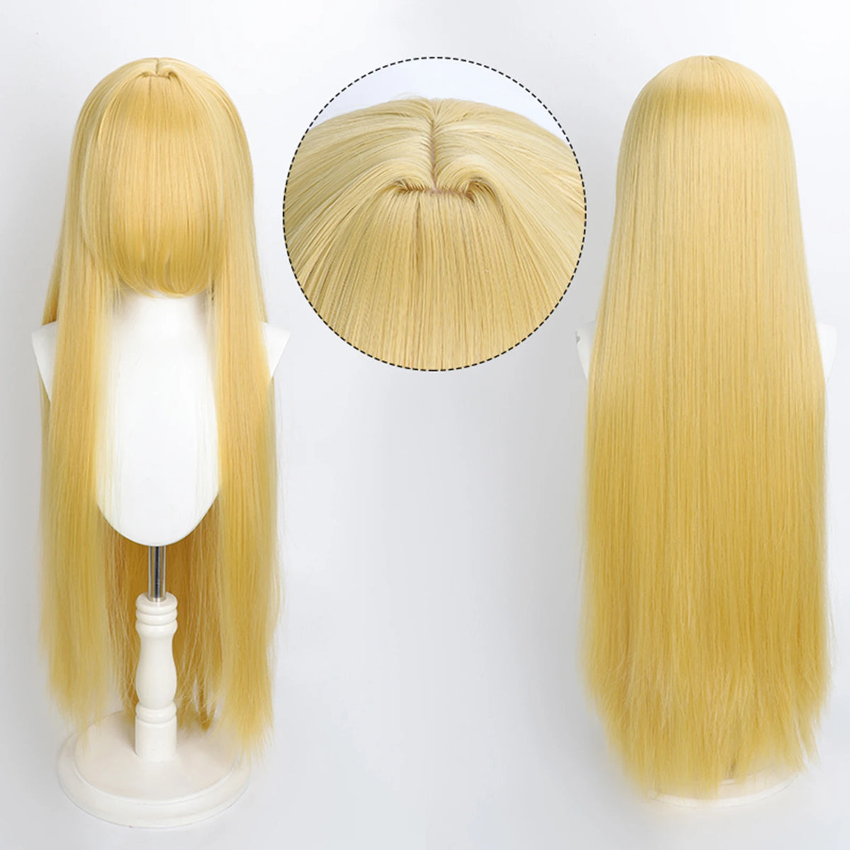 Ekstra Lang Rett Cosplay-Parykk (100 cm)