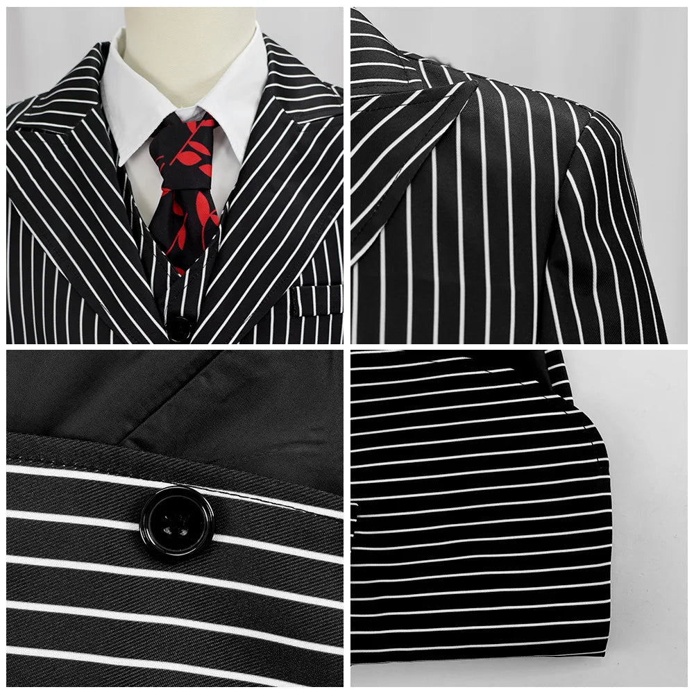 Morph 1920-tallet Stripete Gangster Dress for Menn