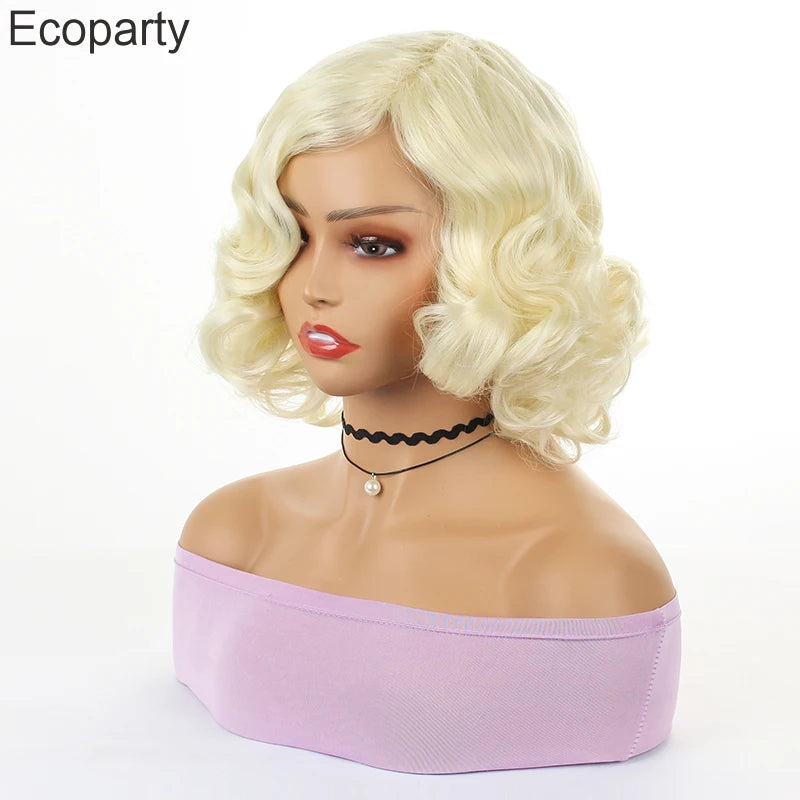 Marilyn Monroe Blond Krøllete Parykk