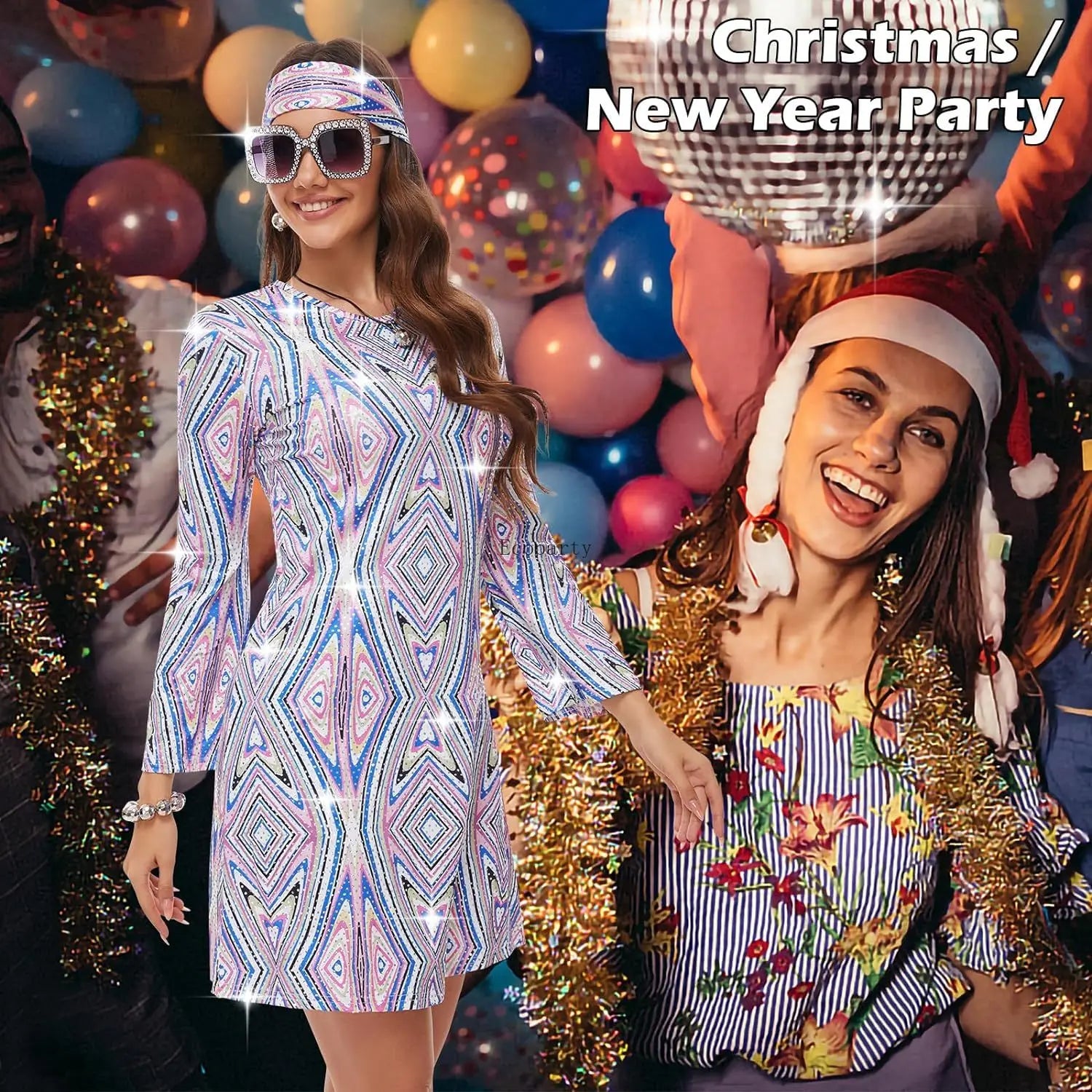 70-talls Hippie & Disko Kostyme for Herrer