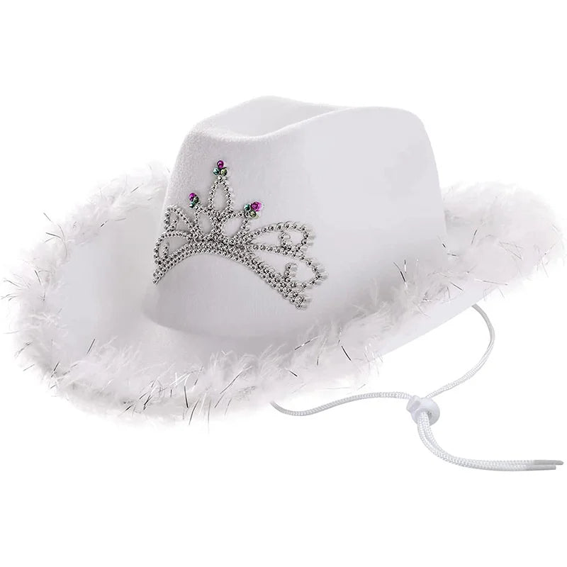 Glitrende Western Cowboyhatt