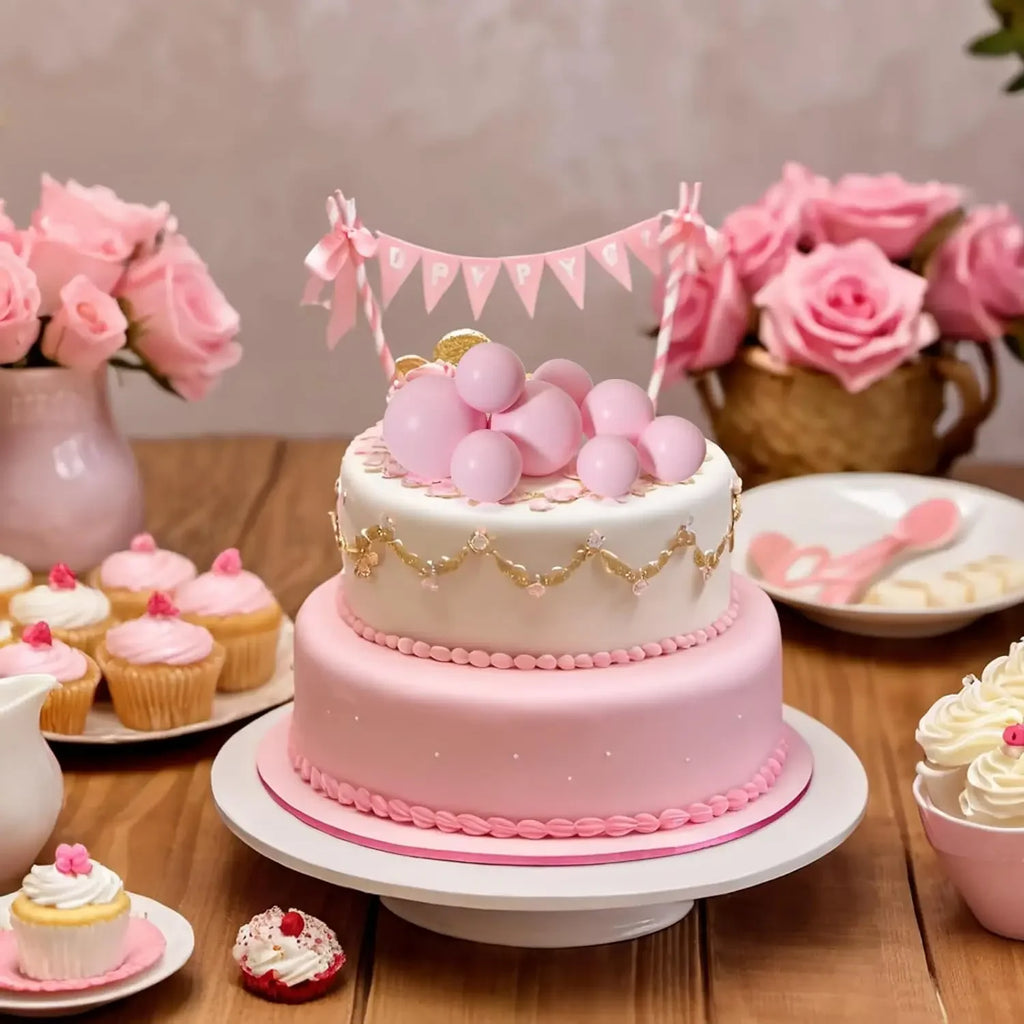 20-Pakning Mini Ballong Kake-Topper Sett