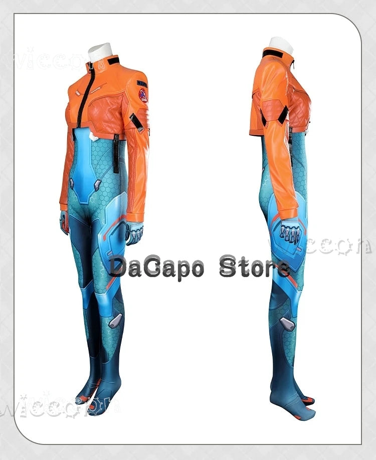 Overwatch 2 Juno Cosplay Kostyme & Parykk Komplett Sett