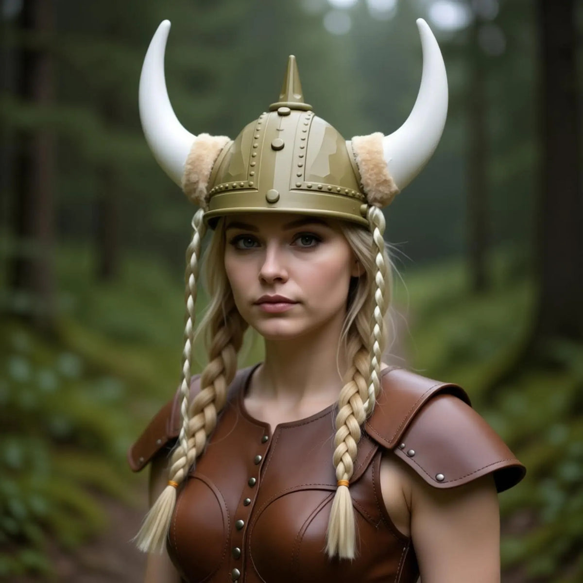 Klassisk Vikinghjelm med Horn