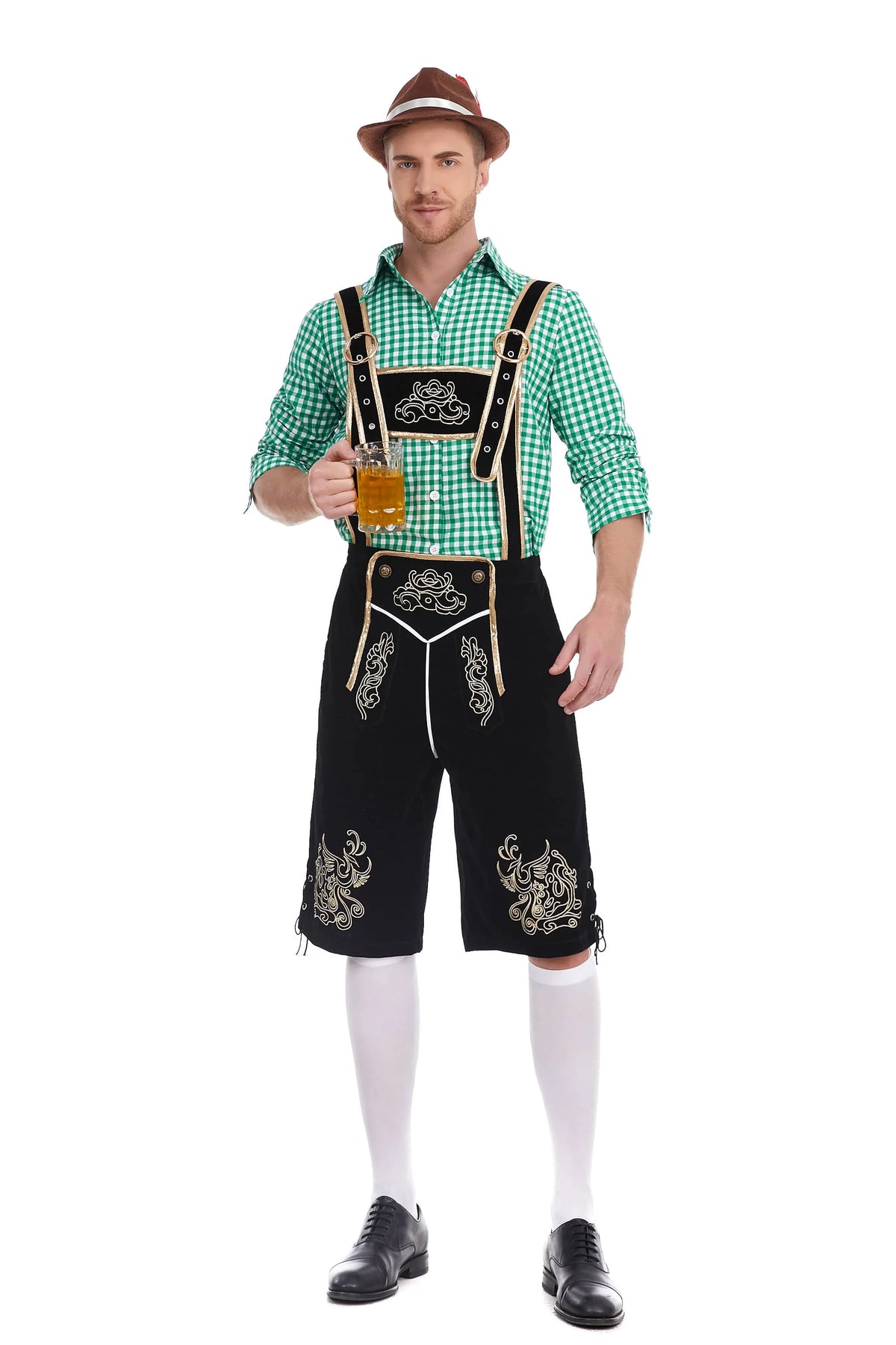 3-Delers Lederhosen Oktoberfest Antrekk for Menn