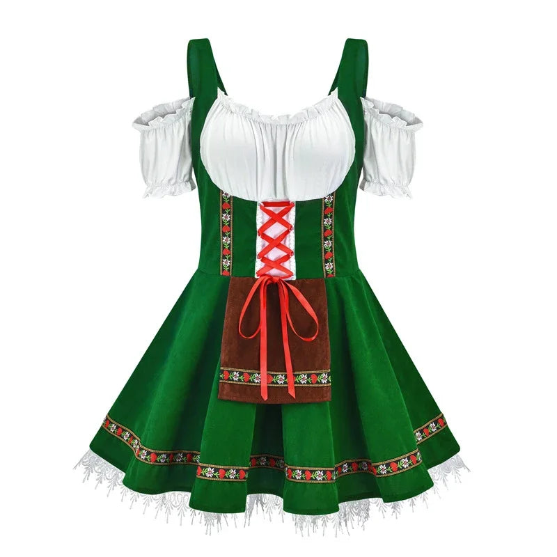 Klassisk Dirndl Oktoberfest-kjole til Dame