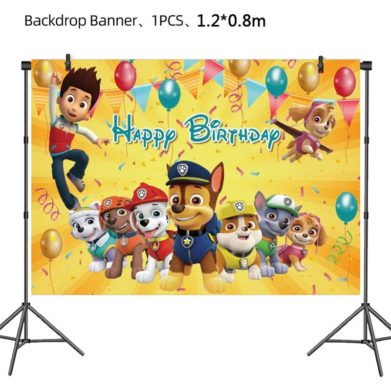 Paw Patrol Bursdagssett – Ballonger, Servise & Banner