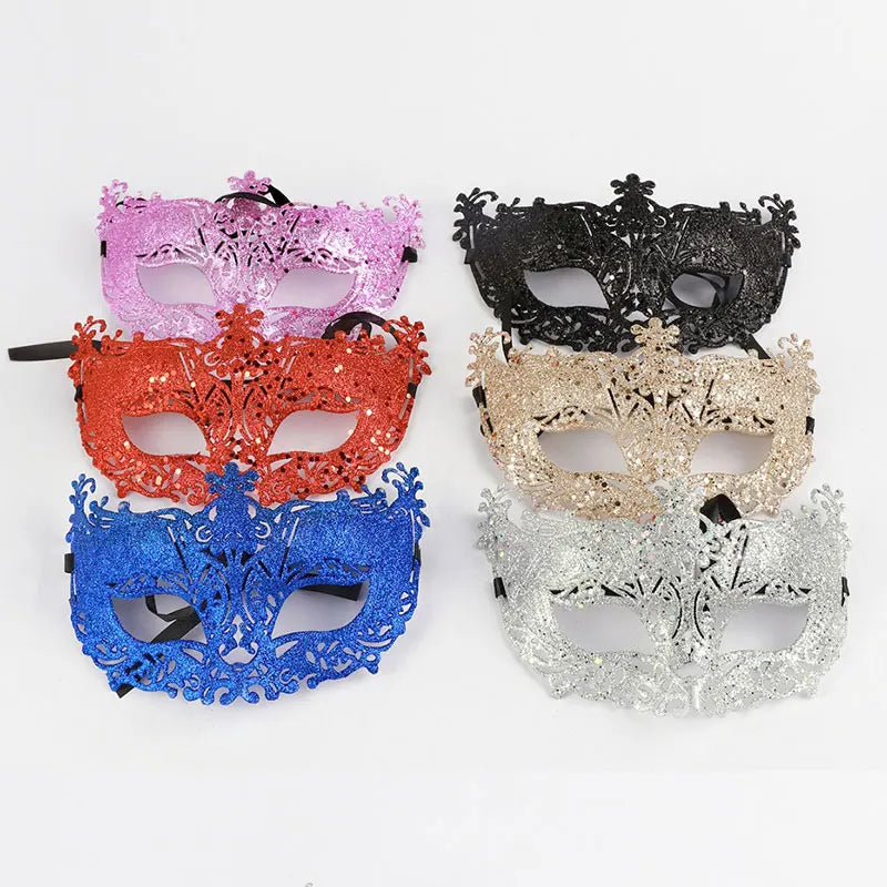 Glitrende Gullpudder Revemaske