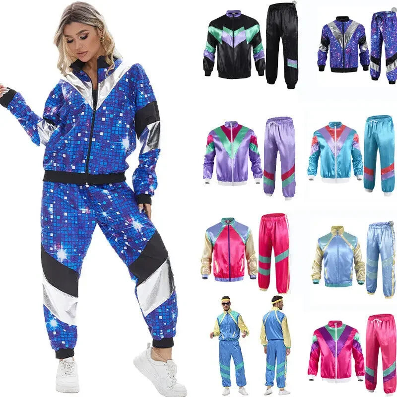 Klassisk 80s & 90s Shell Suit Kostyme for Herre